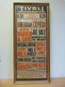 Theatre Interest - Original poster from Tivoli Theatre of Varieties, Aberdeen dated week