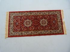 Kashmir Red Ground runner 140cm x 68cm