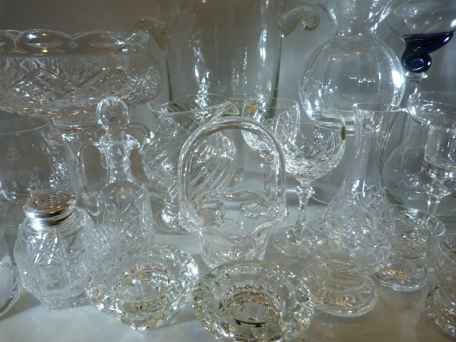 Selection of decorative cut glass crystal wares to include - glasses, salts and vases etc