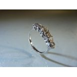 18ct white gold five stone diamond ring of approx 1.2Pts