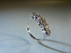 18ct white gold five stone diamond ring of approx 1.2Pts