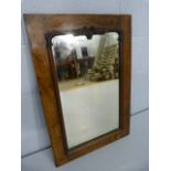 Victorian walnut framed mirror