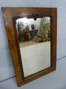 Victorian walnut framed mirror