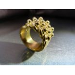 Gent's Bronze 'knot' ring approx 22.5mm wide. Size approx UK - Z and USA - 14.5. Weight approx 34.