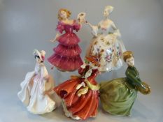 Royal Doulton figures (5) - Diana, Jennifer, Grace, Top O' The Hill and Sunday Best