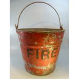 Vintage Red Fire bucket