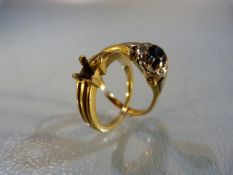 Scrap gold rings, one marked 750 the other unmarked total weight approx 6.8g