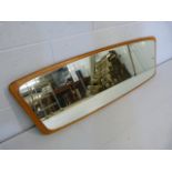 Mid Century teak backed mirror