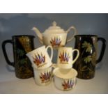 WW1 Ceramics - Liberty and Civilisation opposed to Aggression and Barbarism miniature tea set, Along