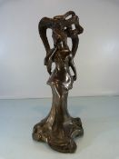 Art Nouveau Bronze Sculpture of a Lady with flowing Robes