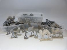 Collection of unpainted Lead figures to include Camels and Soldiers