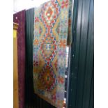 Vegetable dye wool Chobi Kelim runner measuring approx 202 x 60cm