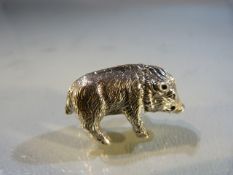 Silver figure of a pig