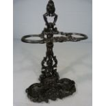 Cast iron umbrella stand with head finial