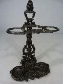 Cast iron umbrella stand with head finial