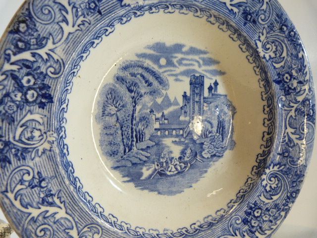 Staffordshire and Collectable pottery to include a creamware Black transfer miniature Tureen and - Image 6 of 7