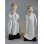 Royal Doulton pair of boys in Night gowns