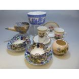 Collection of unusual china to include a Blue and White (poss Copeland) invalid feeder with