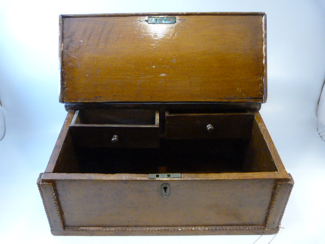 Victorian pine stationary box - Image 2 of 5