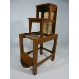 Set of mahogany library steps in the form of a piano stool