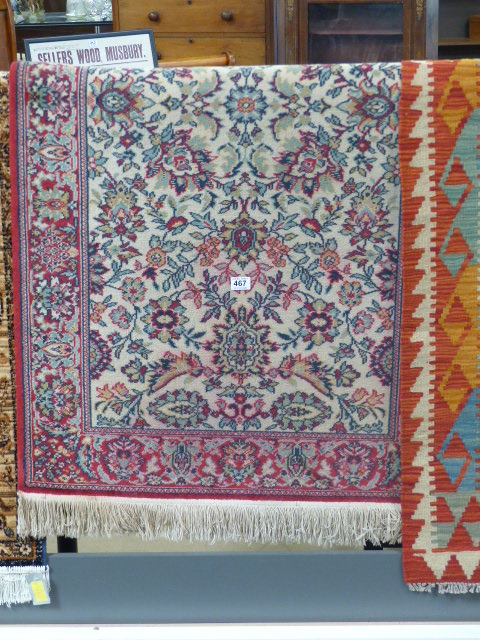 Persian red ground carpet with all over design 164 x 90cm