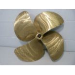 Large cast metal ships propeller