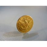 A USA five dollar gold coin, 1901