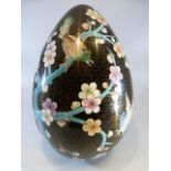 Large oriental Cloisonne Egg (no stand) A/F