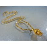 9ct Gold Chain with a 18ct Gold pendant(approx 1.5g) (total weight approx 5.2g)