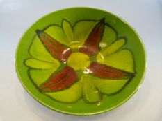 Poole Pottery Delphis Bowl in Green.