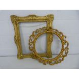 Two Antique Gilt and Gesso wood pictures frames