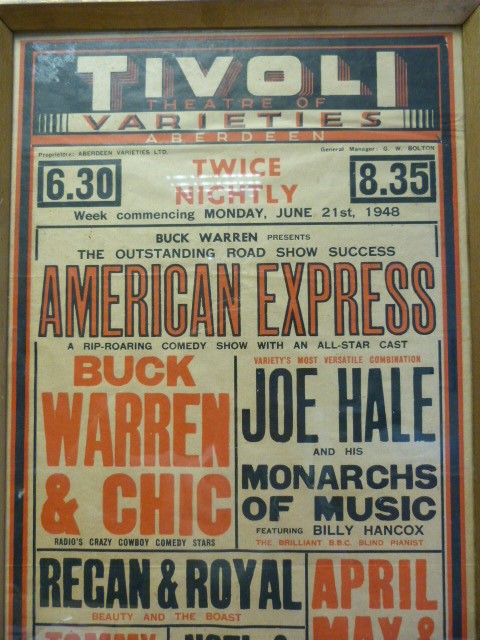 Theatre Interest - Original poster from Tivoli Theatre of Varieties, Aberdeen dated week - Image 2 of 3