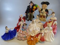 Collection of Royal Doulton figures to include 'The Balloon Man, Hazel, Amanda, My Love, Southern