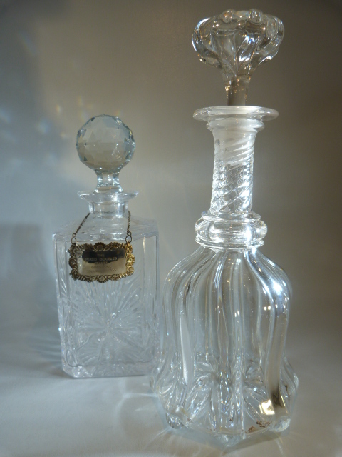 Selection of glassware to include a cut glass decanter with three matching whisky glasses from - Image 4 of 5