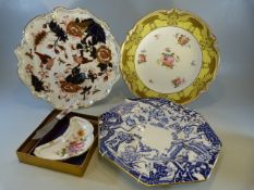 Royal Crown Derby Porcelain - boxed 'Derby Posies' with knife, Royal Crown Derby Cabinet plate Rd