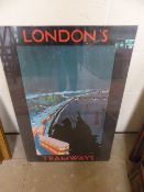 Reproduction London Tramway poster