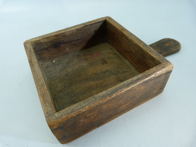 18th Century pine collection box along with a later Victorian sample - Image 3 of 7