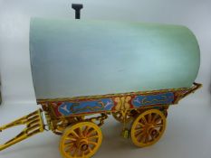 Handmade wooden Gypsy Wagon model