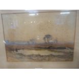 AITKEN (J?) 1887 - 19th Century Watercolour depicting a Highland scene. Slight foxing to skyline.