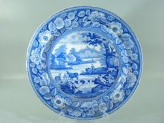 Pearlware Blue and White Meik plate - C.1820