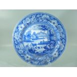 Pearlware Blue and White Meik plate - C.1820