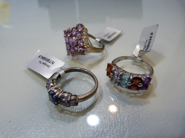 Three Boxed sterling silver rings - Image 3 of 4