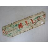 Vintage wooden 'Miles' sign