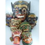 Collection of assorted Indonesian Masks