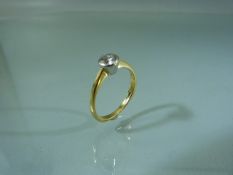 18ct Yellow Gold solitaire diamond ring of approx 0.50pts Approx weight - 2.9g