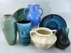 Collection of Studio Pottery to include Baron Barnstaple, Aleco Bay, Italian glazed bowl etc