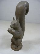 Lead Edwardian garden squirrel.