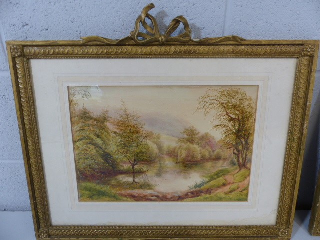 Bonomi Warren - Dated 1914. A Pair of watercolours in framed depicting river scenes. One with - Image 4 of 5