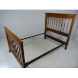 19th Century oak framed bed with base