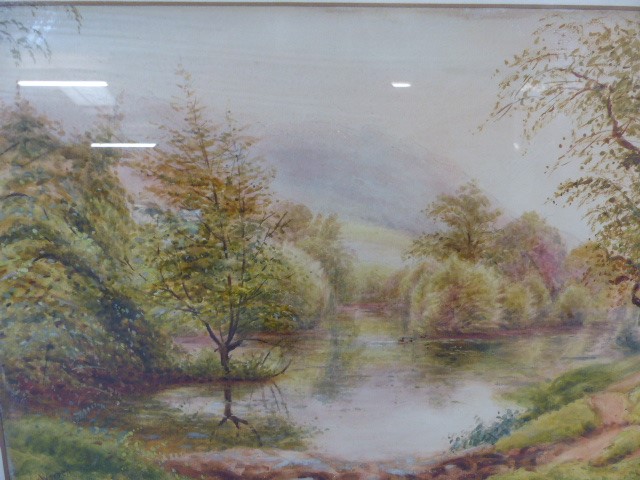 Bonomi Warren - Dated 1914. A Pair of watercolours in framed depicting river scenes. One with - Image 5 of 5